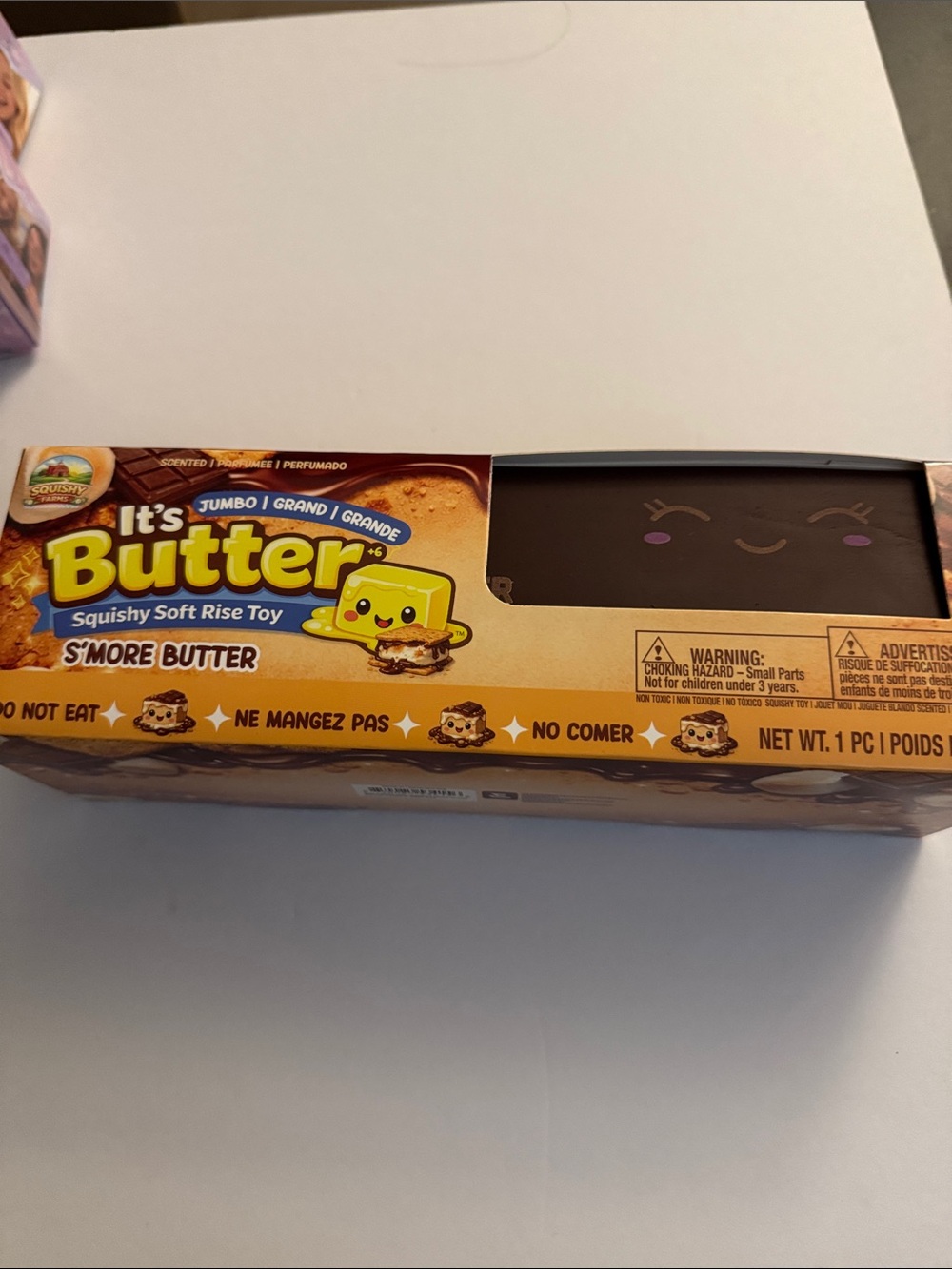 It's Butter Jumbo scented  S'more Butter Squishy Toy